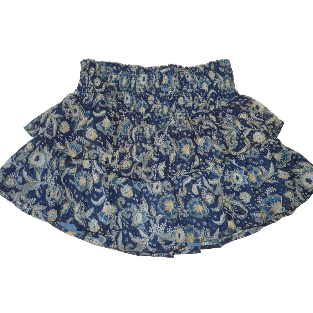 Patrons‎ of Peace Skort Mini LARGE Floral Tiered Skirt Ruffles Cottage Feminine